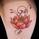 tatuagem de flor de lótus