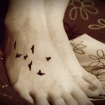 tatuagens femininas no pé